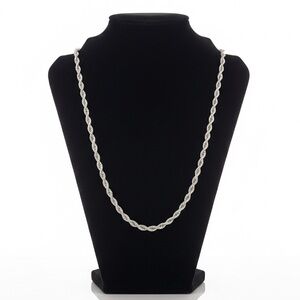 Luxury Stainless Steel 22" Rope Chain Necklace